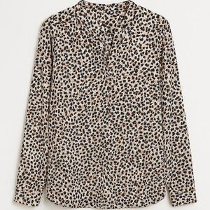 Jones New York Leopard Print Button Down Shirt